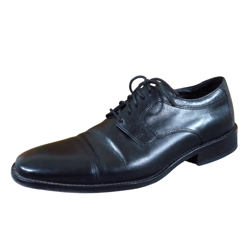 Johnston & Murphy J. Murphy Mens Cap Toe Derby Size 9M Formal Dress Shoe Black - Picture 1 of 9